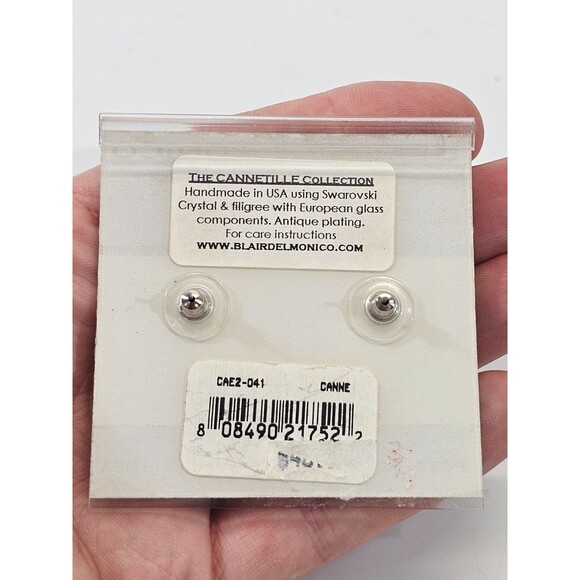 KSD Blair Delmonico Cannetille Filigree Glass Beaded Statement Drop Earrings NEW - Picture 2 of 2